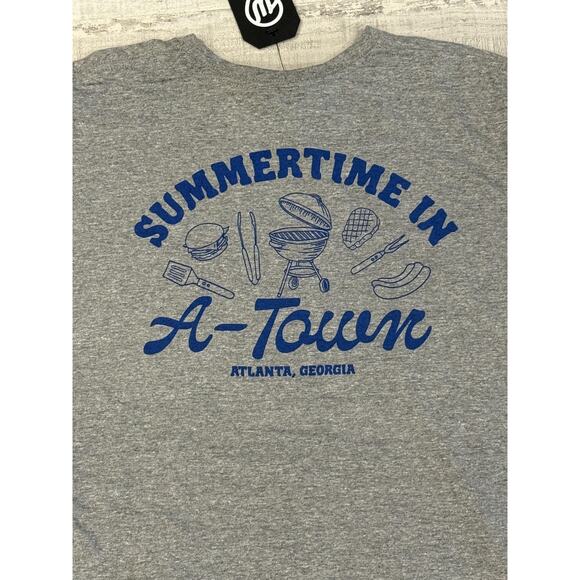 Where I'm From Shirt Mens 2XL Gray Summertime In A-town Atlanta Georgia BBQ USA - Picture 8 of 8